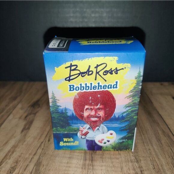 Bob Ross 4" Bobblehead with Sound Deluxe Mega Kit Running Press Minis - Picture 2 of 7